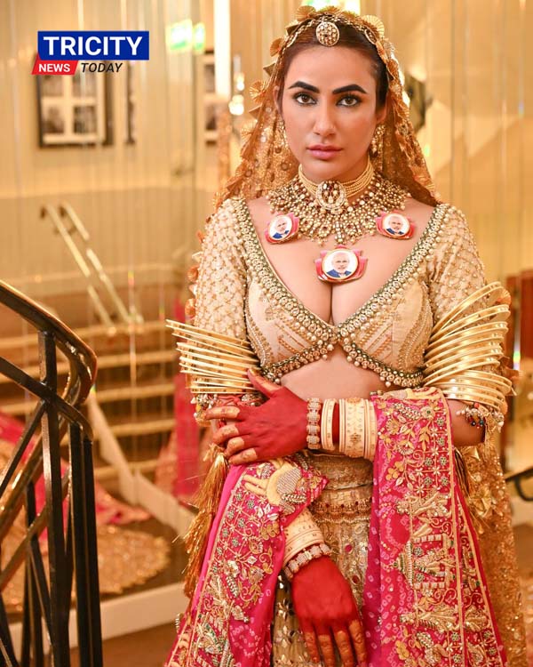 Ruchi Gujjar Wears India Prime Minister Shri Narendra Modi Necklace at Cannes