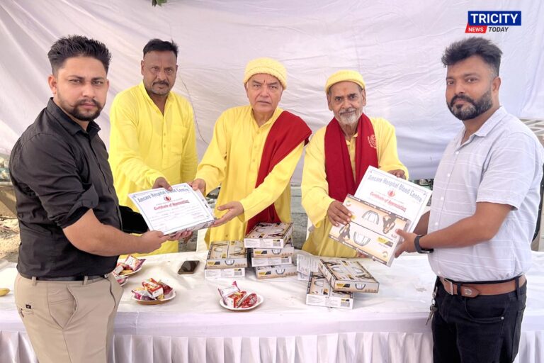 60 units of blood collected in Zirakpur on National Voluntary Blood Donation Day